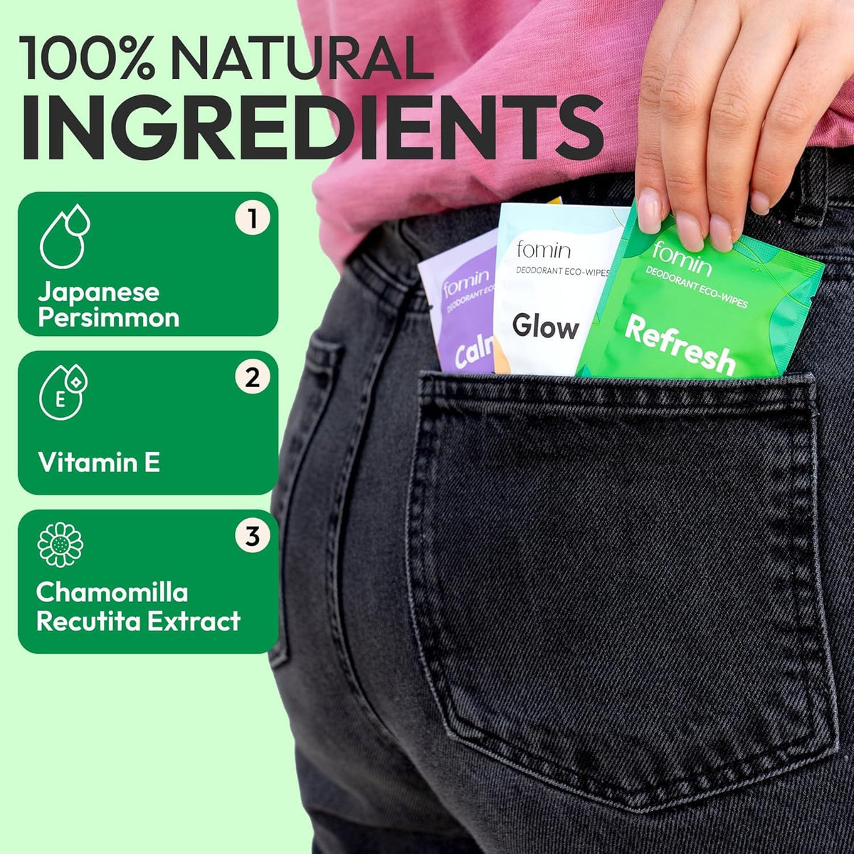 FOMIN Deodorant Wipes eco-friendly packaging