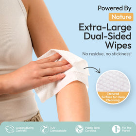 FOMIN Travel Deodorant Wipes displaying biodegradable feature