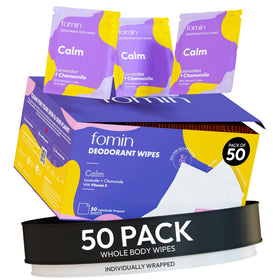 FOMIN Travel Deodorant Wipes Lavender Chamomile front view