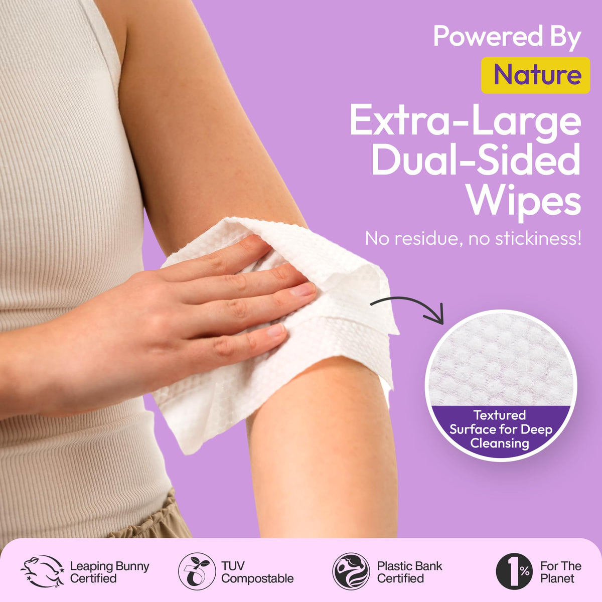 FOMIN Travel Deodorant Wipes Lavender Chamomile individual sachet