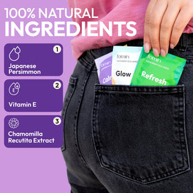 FOMIN Travel Deodorant Wipes Lavender Chamomile inside view