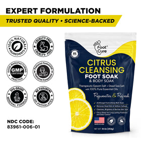 FOOT Citrus Detox Epsom Salt Foot Soak close-up of product