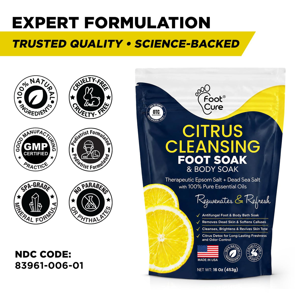 FOOT Citrus Detox Epsom Salt Foot Soak lifestyle scene