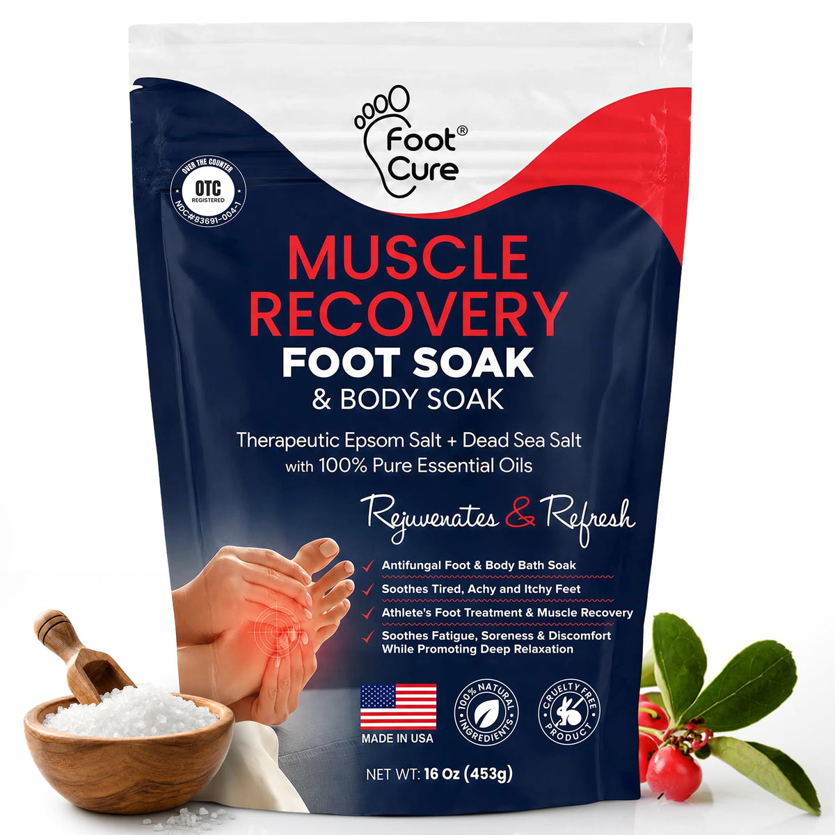 FOOT Muscle Recovery Foot Soak 458g front view