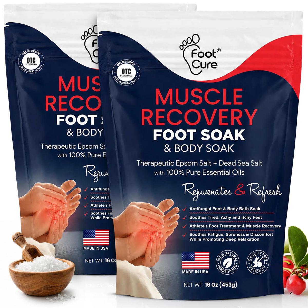 FOOT Muscle Recovery Foot Soak 939g front view