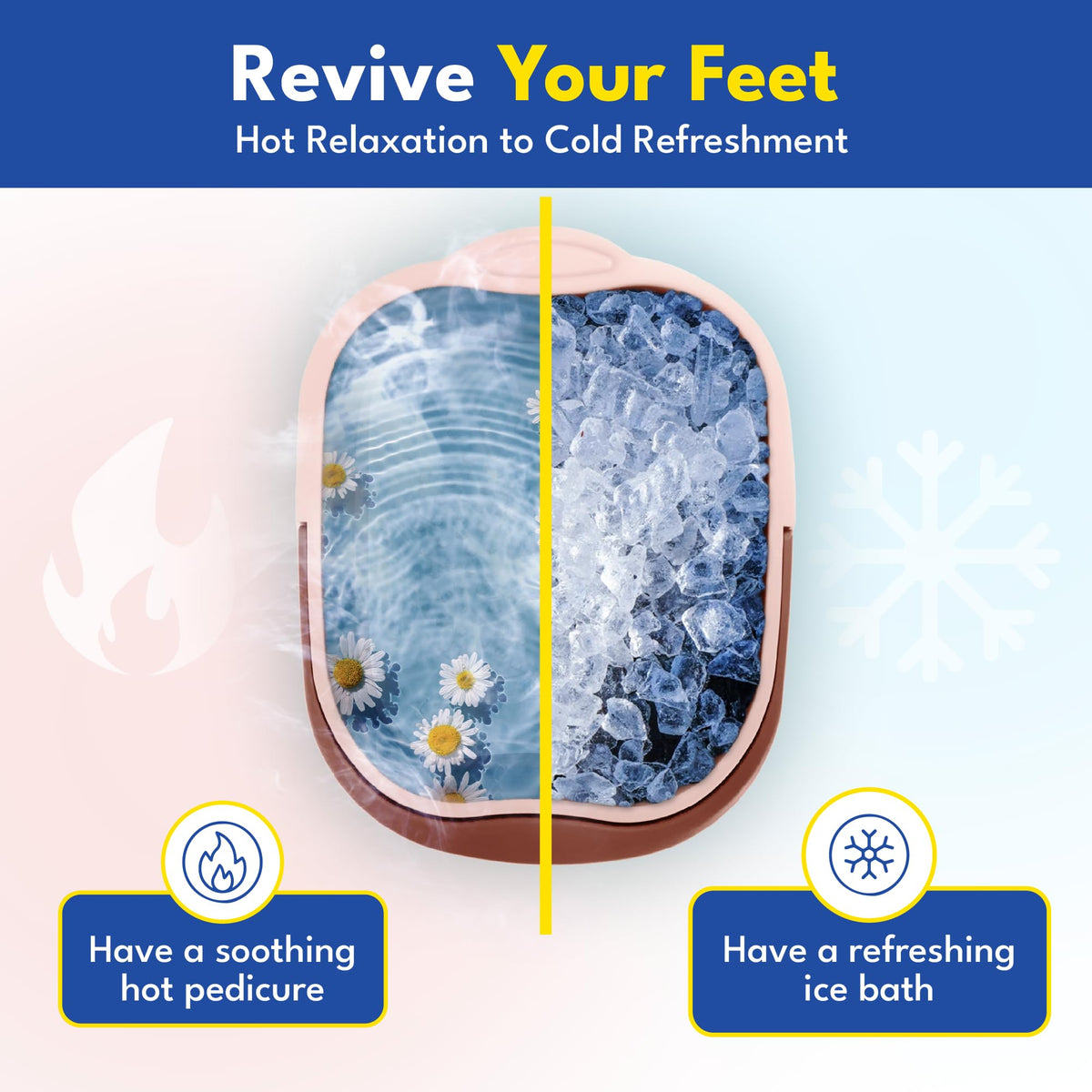 Foot soaking tub with integrated handle for easy transport