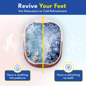 Foot soaking tub with integrated handle for easy transport
