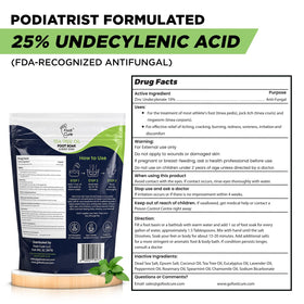 FOOT Tea Tree Oil Epsom Salt Foot Soak displayed with natural elements