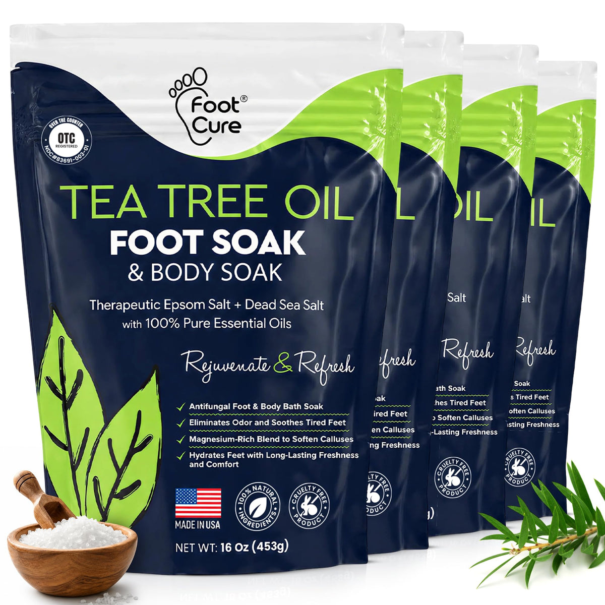 FOOT Tea Tree Oil Epsom Salt Foot Soak front view