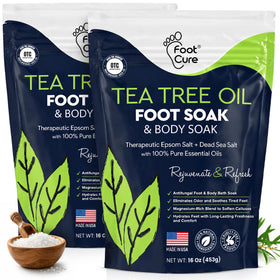 FOOT Tea Tree Oil Epsom Salt Foot Soak front view with packaging
