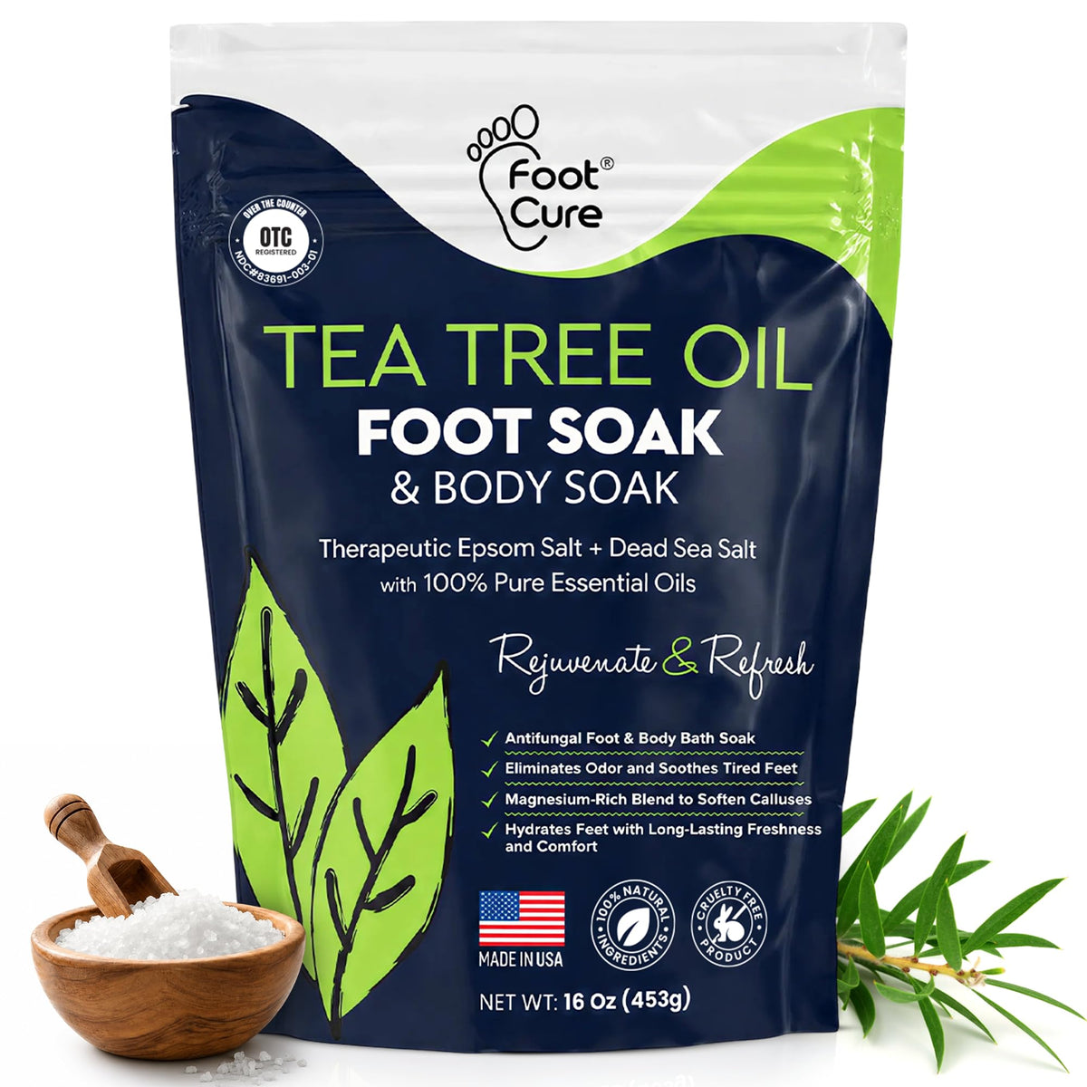 FOOT Tea Tree Oil Epsom Salt Foot Soak packaging front view