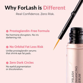 Forchics Eyelash Growth Serum packaging with clear label