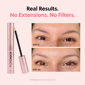Forchics Eyelash Growth Serum with ingredients list visible