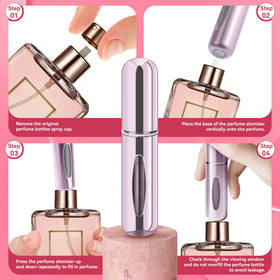 forebile refillable perfume atomizer bottle in black