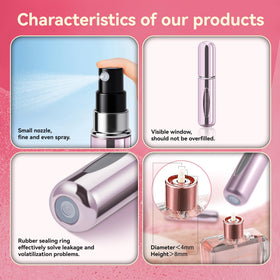 forebile refillable perfume atomizer bottle in gold
