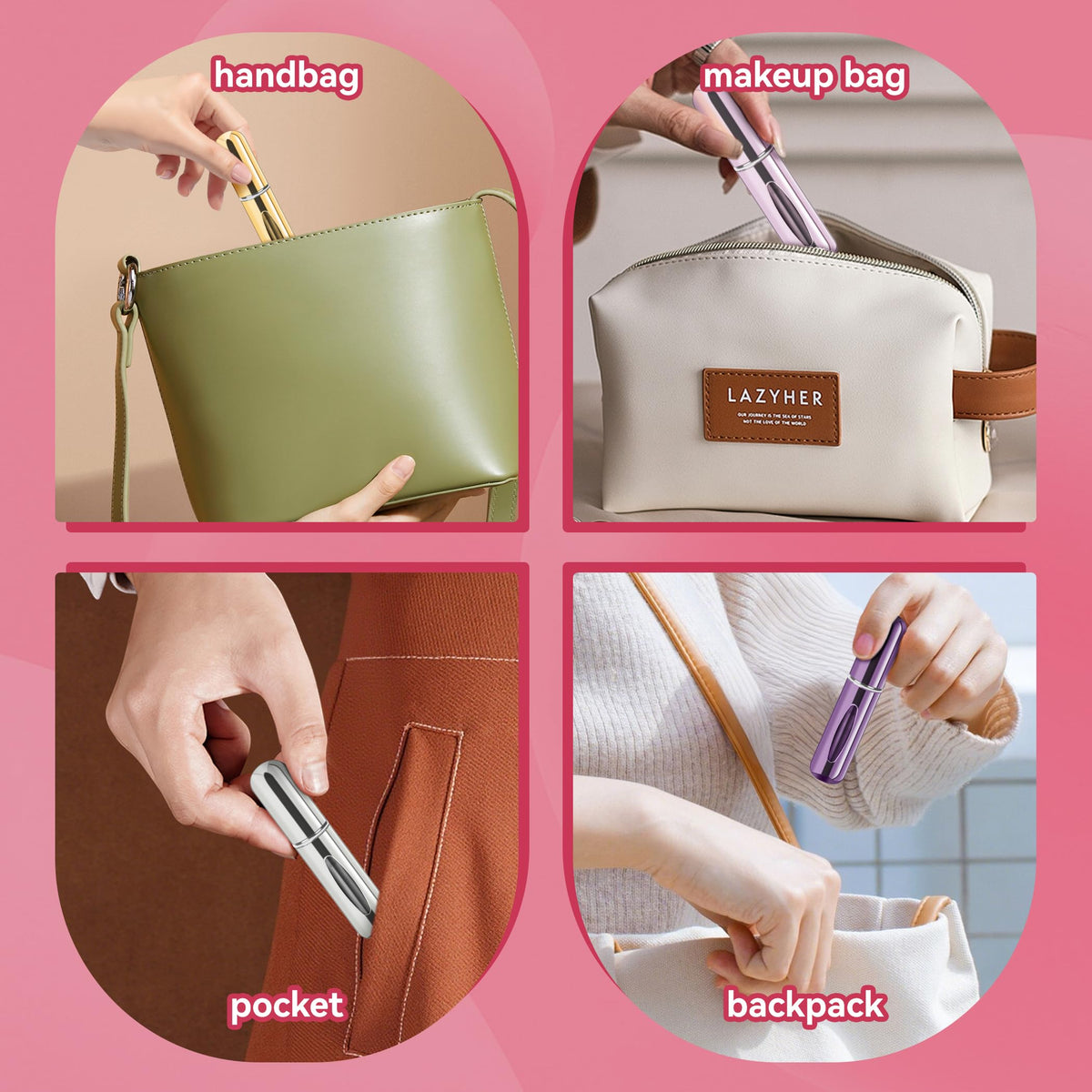 forebile refillable perfume atomizer bottle with leak-proof design