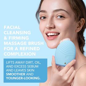 FOREO LUNA 3 Facial Cleansing Brush side view showing silicone bristles
