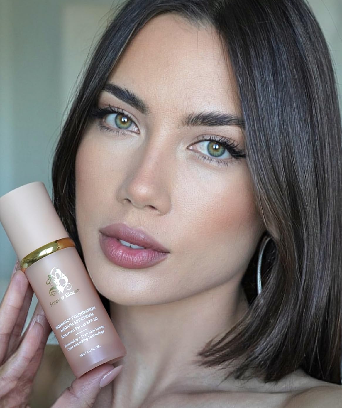 Forever Bloom Bio Mimic Foundation in natural light
