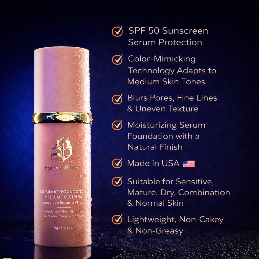 Forever Bloom Bio Mimic Foundation texture on skin