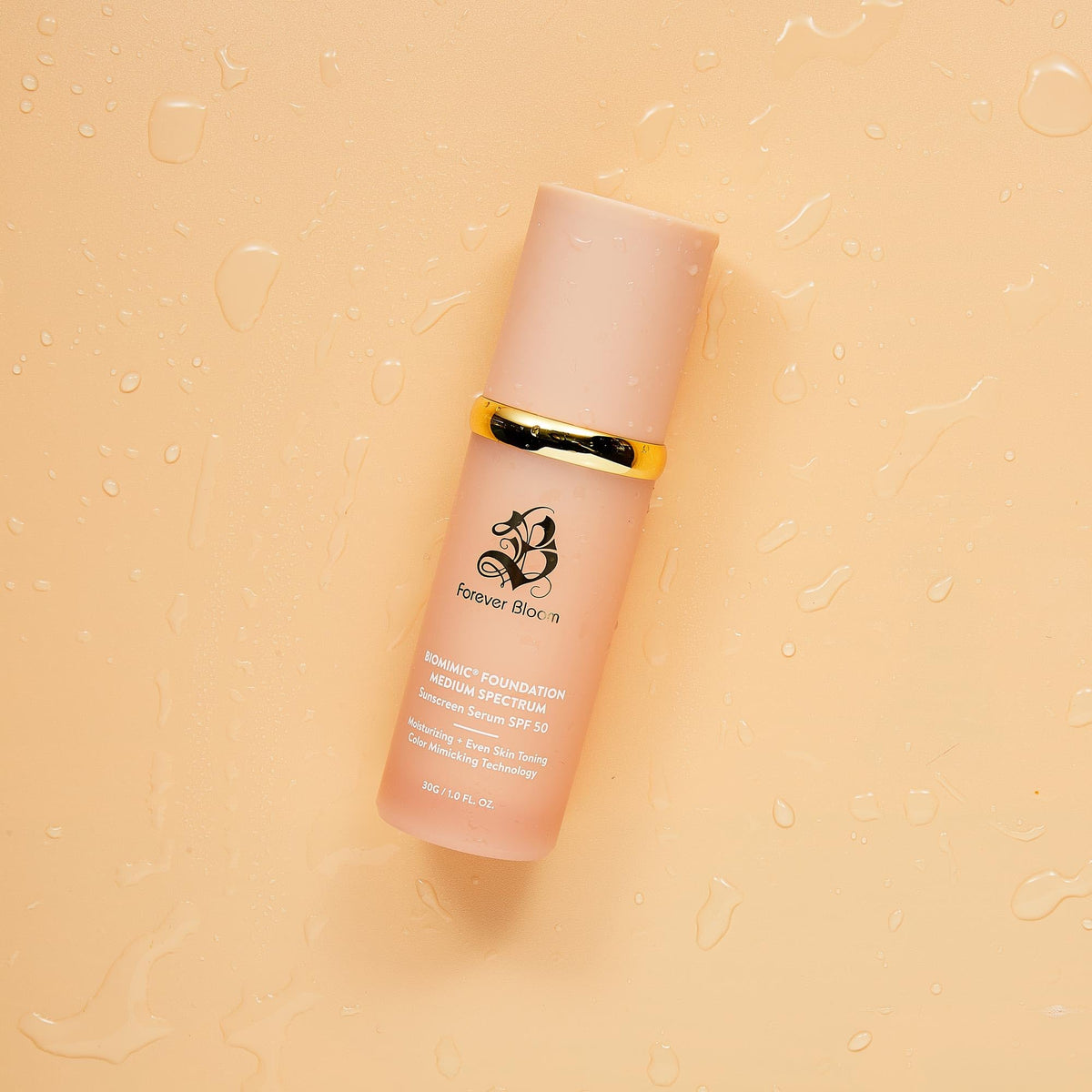 Forever Bloom Bio Mimic Foundation with makeup brushes