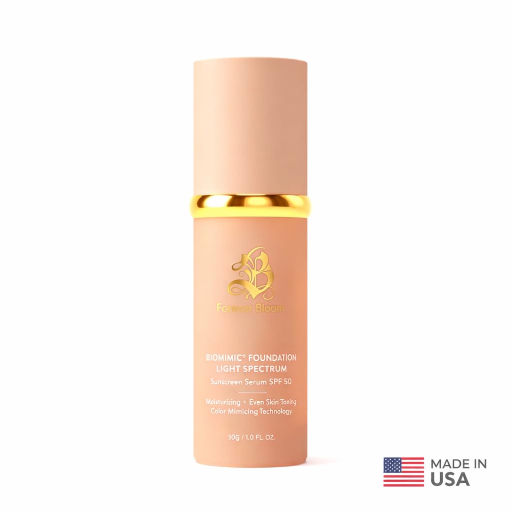 Forever Bloom Bio Mimic Foundation with makeup brushes