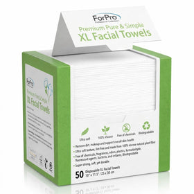 ForPro Disposable Face Towels XL 50-Count packaging front view