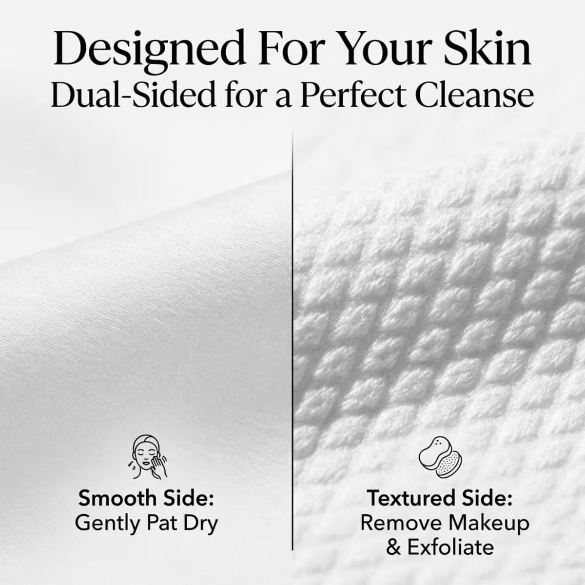 ForPro Disposable Face Towels XL 50-Count showing textured side