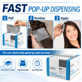ForPro foil sheets stacked in dispenser box