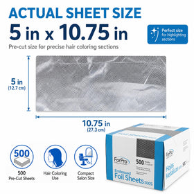 ForPro hair foil sheets dispenser box with sheets popping up