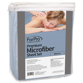 ForPro Microfiber fitted sheet for massage table, side view