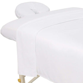 ForPro Microfiber Massage Sheet Set front view, white