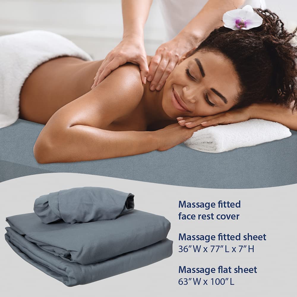 ForPro Microfiber Massage Sheet Set on a massage table