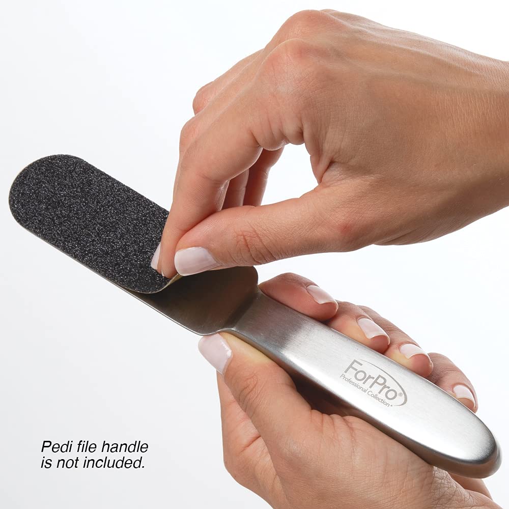 ForPro Pedi File Refill in use on dry heels