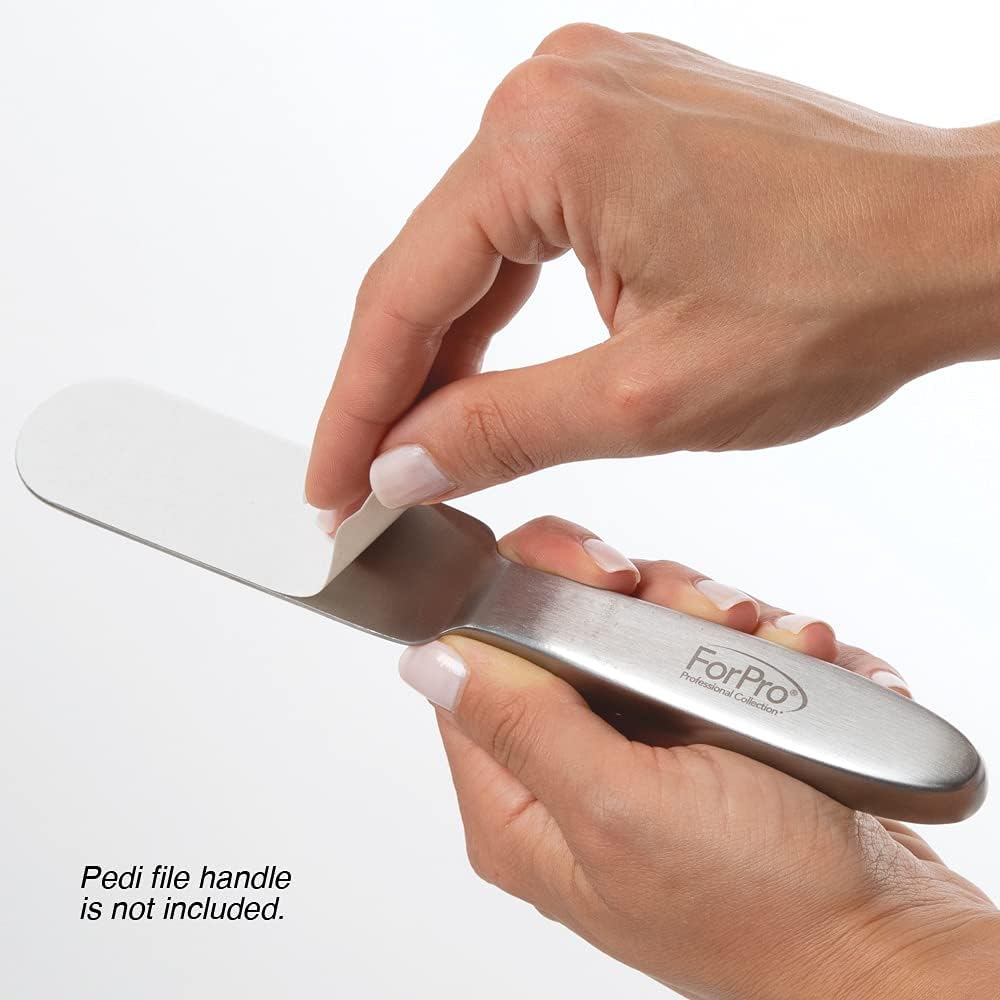 ForPro Pedi File Refill pads in use on a foot