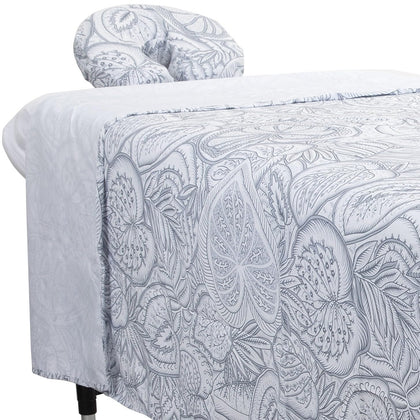 ForPro Premium Designer Microfiber Massage Sheet Set, white fitted sheet
