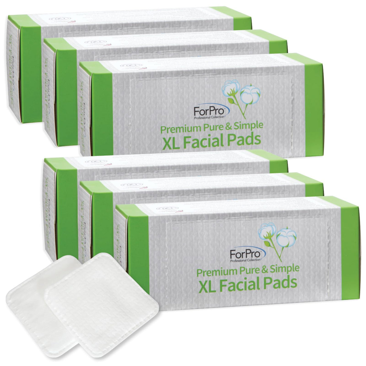 ForPro Premium Pure & Simple XL Facial Pads pack front view