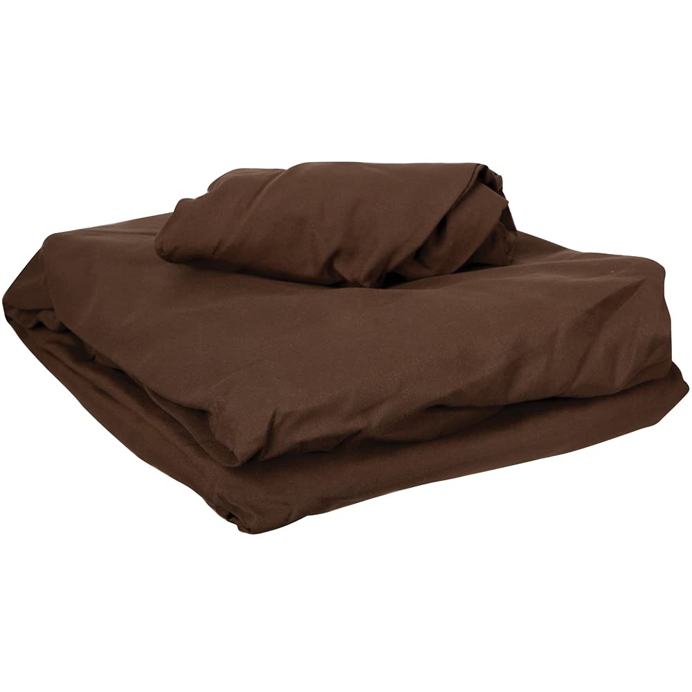 ForPro Professional 3-Piece Massage Sheet Set in Chocolate, all pieces laid out