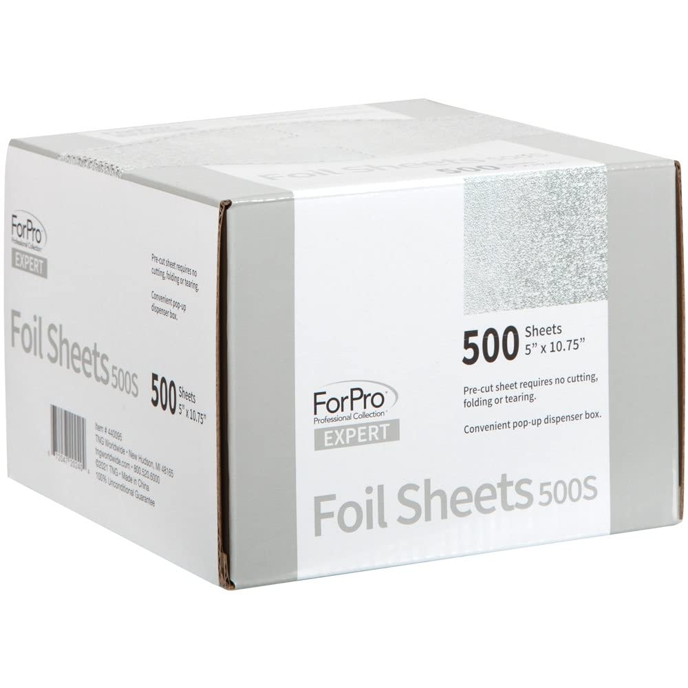 ForPro Professional Collection Embossed Foil Sheets in use for hair colouring