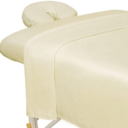 ForPro Professional Collection Microfiber Massage Flat Sheet in Natural