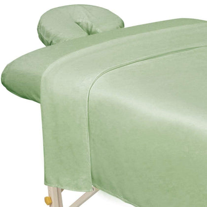 ForPro Professional Collection Microfiber Massage Flat Sheet in Sage