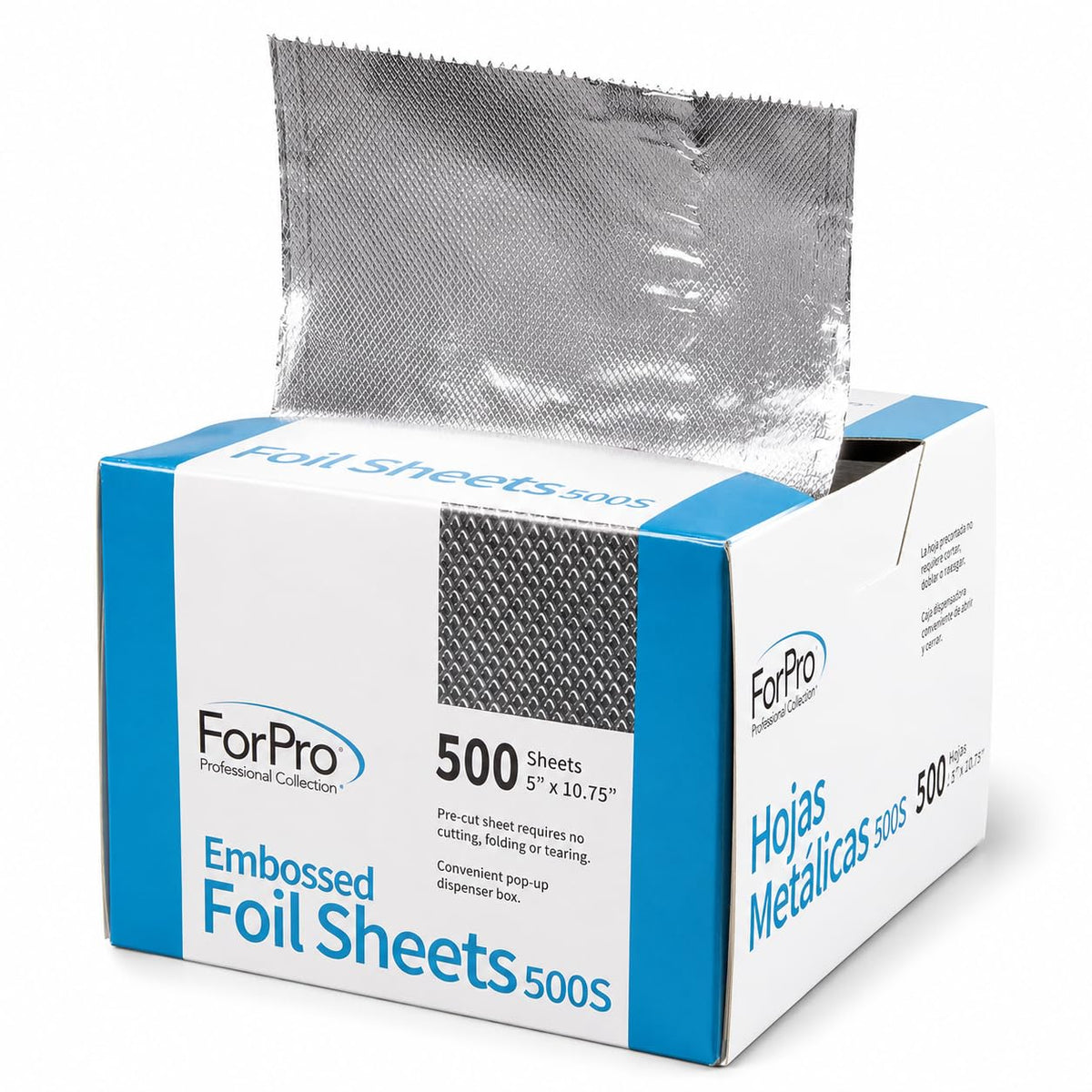 ForPro Professional Embossed Pop-Up Hair Foil Sheets box front view