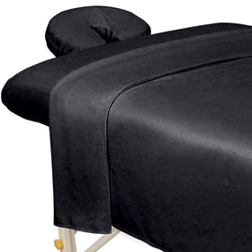 ForPro Professional Microfiber Massage Flat Sheet in Black