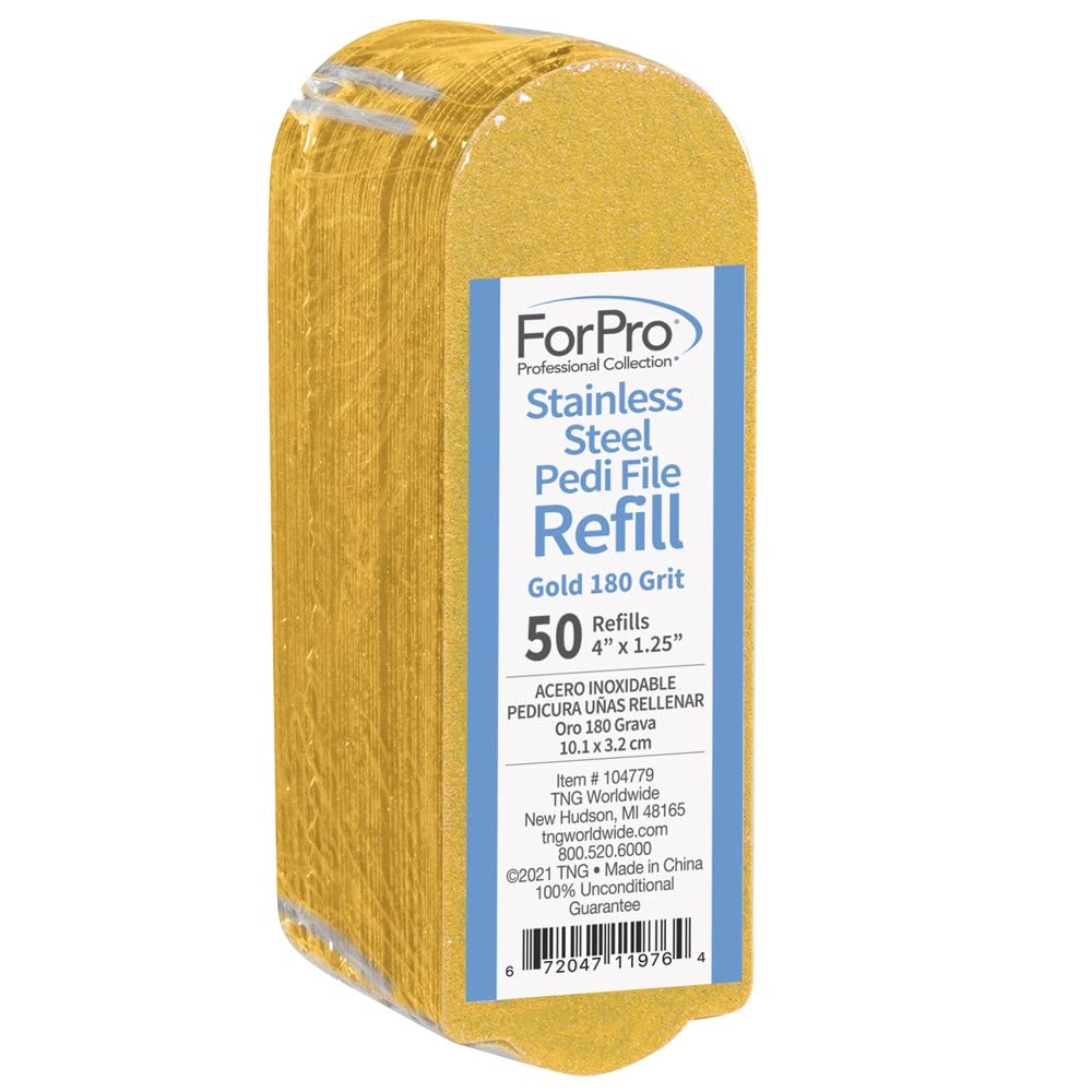 ForPro Stainless Steel Pedi File Refill 180 grit front packaging view