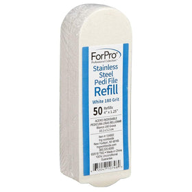 ForPro Stainless Steel Pedi File Refill 180 grit pack front view