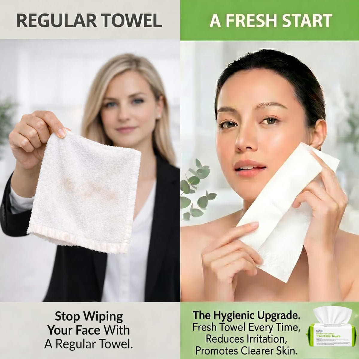ForPro Travel Size Disposable Face Towels eco-friendly packaging