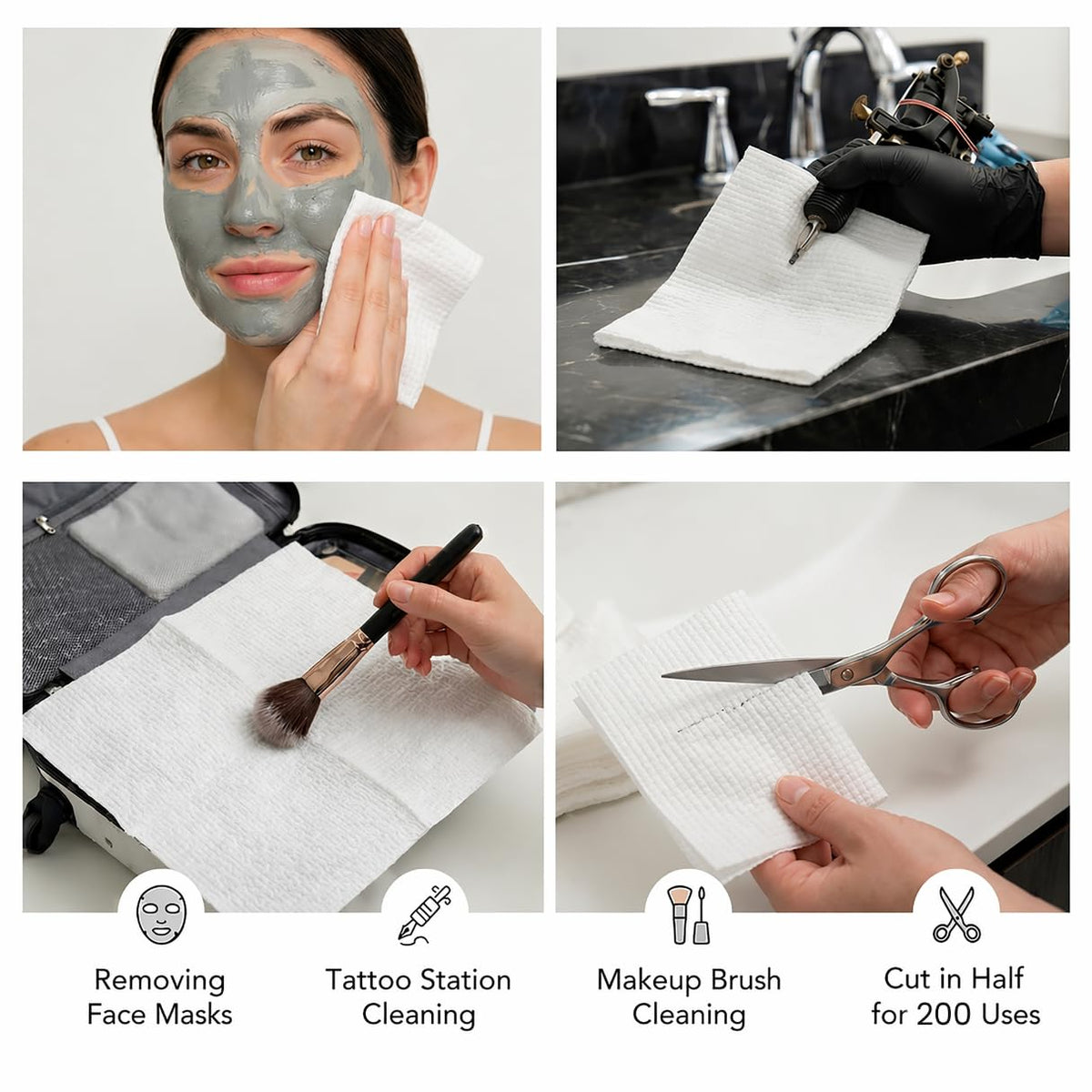 ForPro Travel Size Disposable Face Towels in a travel bag