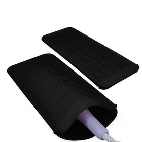 Fouews Silicone Heat Resistant Mat Pouch in black, front view