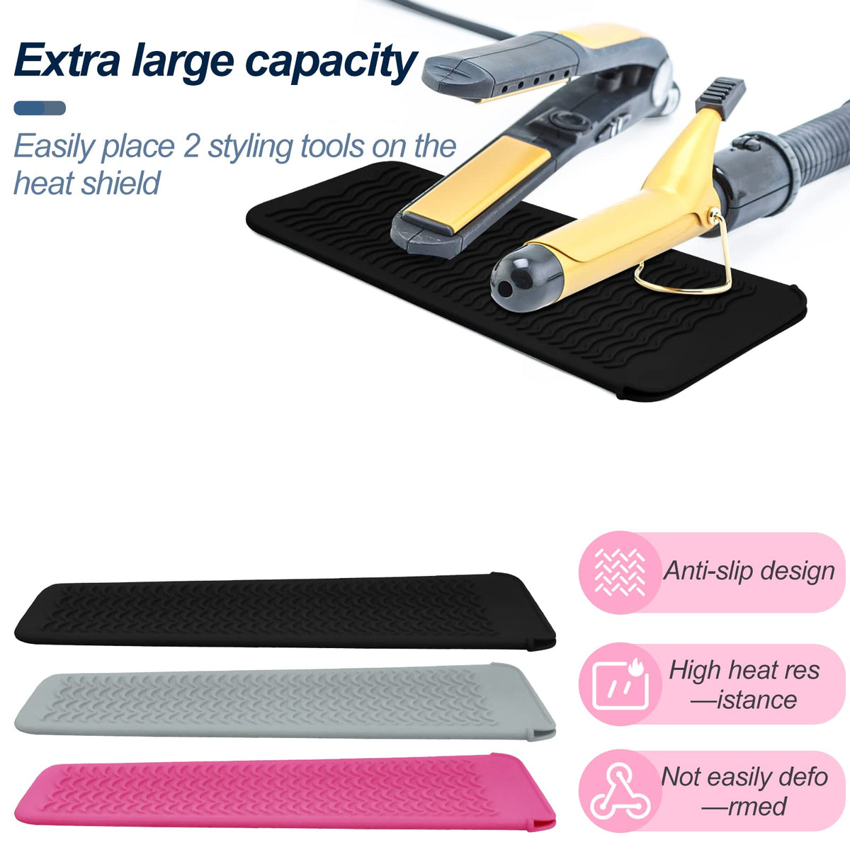 Fouews Silicone Heat Resistant Mat Pouch in use at a barbershop