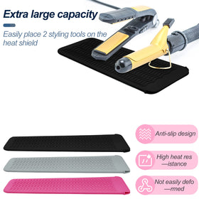 Fouews Silicone Heat Resistant Mat Pouch in use at a barbershop