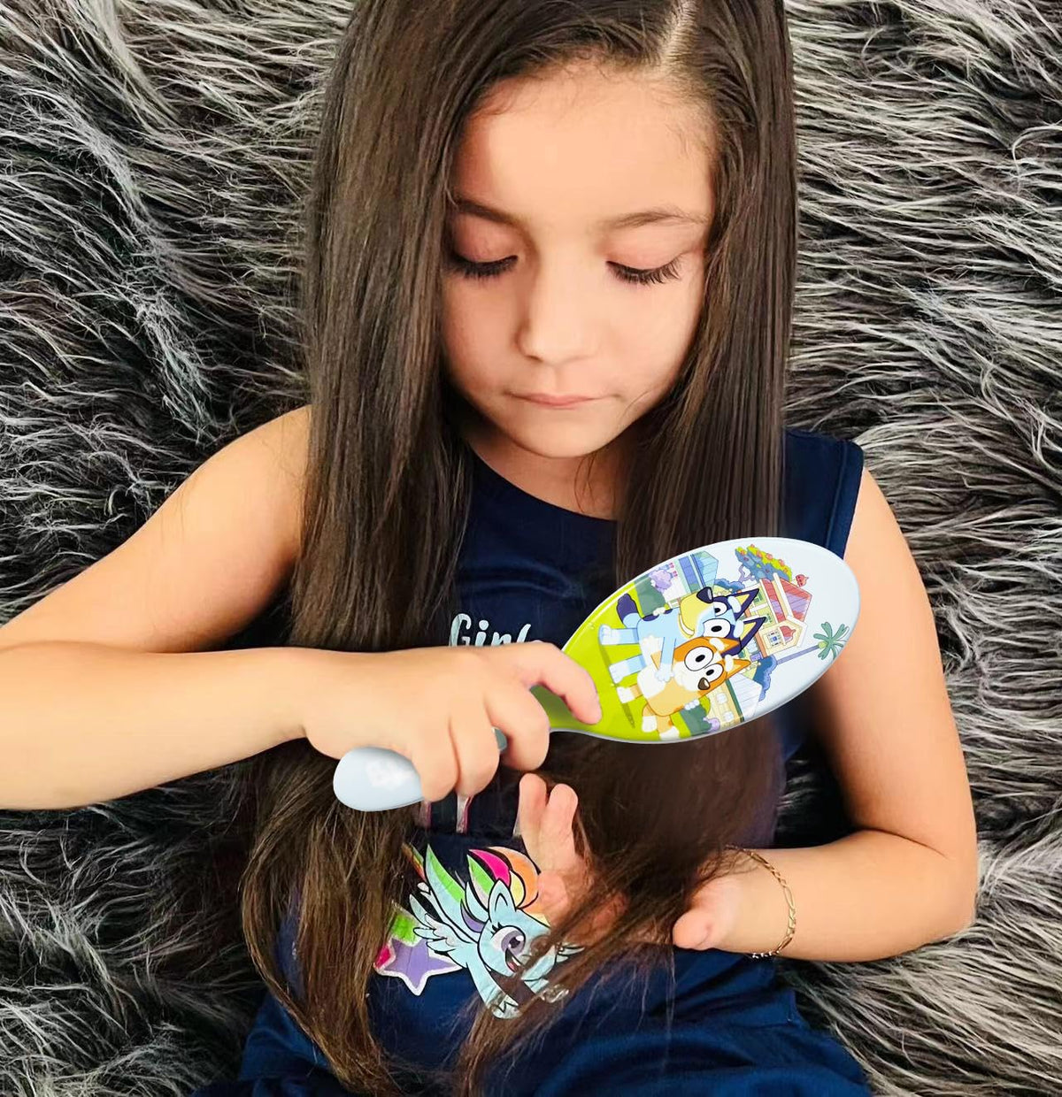 Four Bluey scrunchies in various colours for kids